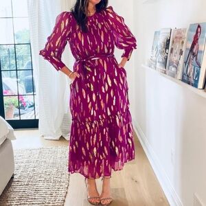 NWT CIEBON Metallic Dress XS